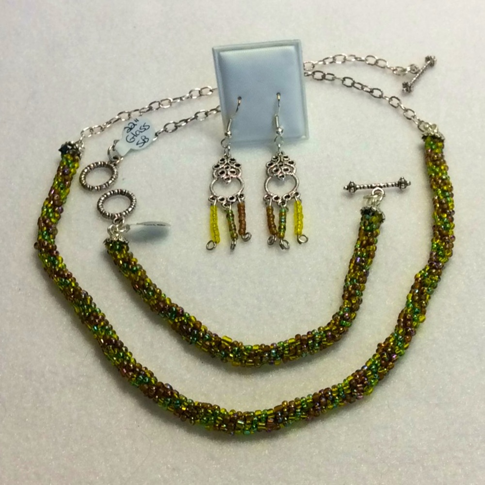 FINAL SALE PRICE Lia Rosa Handmade Earth Tone Jewelry Set
